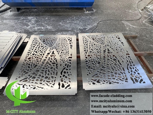 3mm tela de metal desenhos de folhas de corte a laser para revestimento de parede interior decoração cor de fragmentos