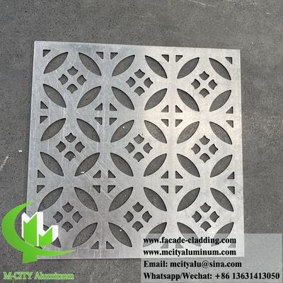 Painéis decorativos de alumínio com padrões de chapa metálica de 3 mm para revestimento de fachadas de edifícios