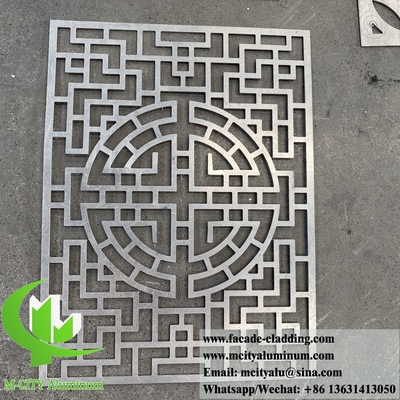 Painéis de padrão decorativo de alumínio Ecrã de metal para decoração de parede de edifícios Espessura 3 mm