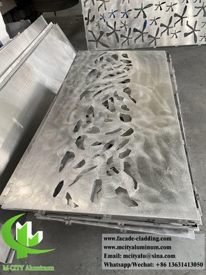 Painéis de tela metálicos cortados a laser, revestidos em pó de folhas de alumínio, material de decoração para fachadas de edifícios, revestimento de parede
