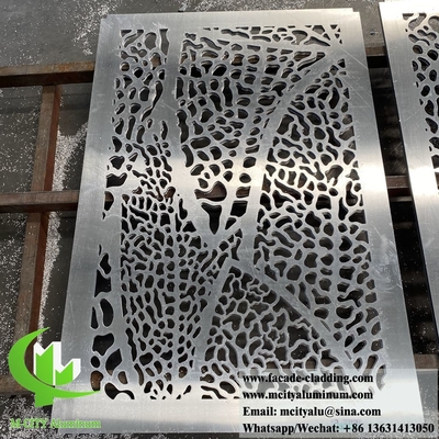 3mm tela de metal desenhos de folhas de corte a laser para revestimento de parede interior decoração cor de fragmentos
