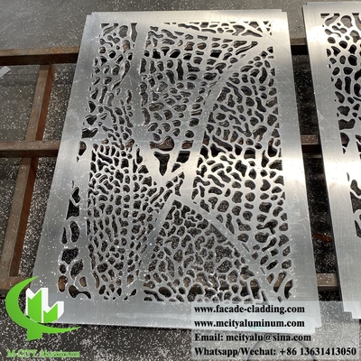 Painéis decorativos de alumínio com padrões de chapa metálica de 3 mm para edifícios, revestimento de fachadas de paredes externas