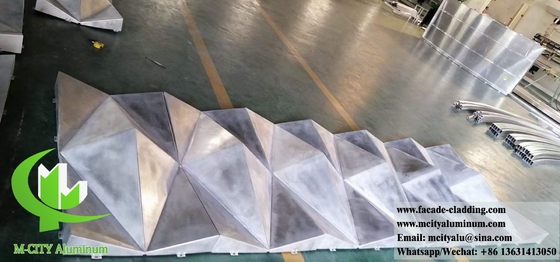 3D fachada de metal revestimento de alumínio design oca cor 1m x 1m 3mm espessura