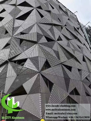 3D fachada de metal revestimento de alumínio design oca cor 1m x 1m 3mm espessura