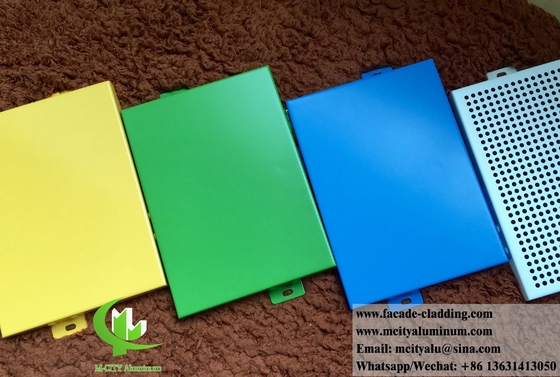 Painéis de alumínio sólido para fachada, revestimento de decoração em pó revestido de várias cores em pó revestido de 4 mm