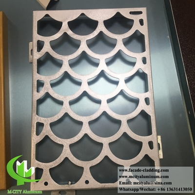 Moderno design de fachada de revestimento de metal folha de alumínio com padrões de espessura de 4 mm