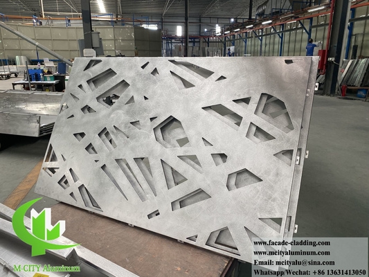 Painéis de alumínio de tela metálica cortada a laser com padrões de design em pó revestido com PVDF com cores