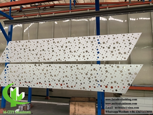 Revestimento em alumínio de painéis perfurados de chapa metálica para decoração de fachadas de cortinas de privacidade/paredes