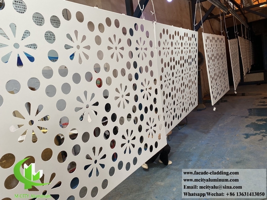 Arquitetura Solid Alumínio revestimento 3 mm espessura pó revestido de cor branca anti-ferrugem