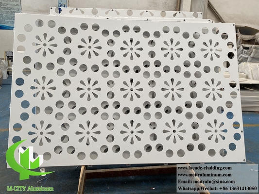 Painel de fachada perfurado de alumínio para revestimento de parede