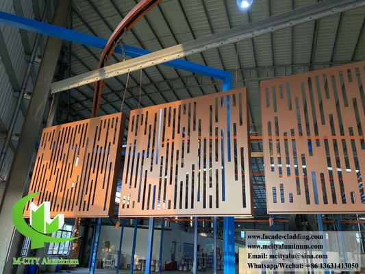 Painéis de alumínio para vedação, fachada, revestimento anti-ferrugem PVDF cor marrom
