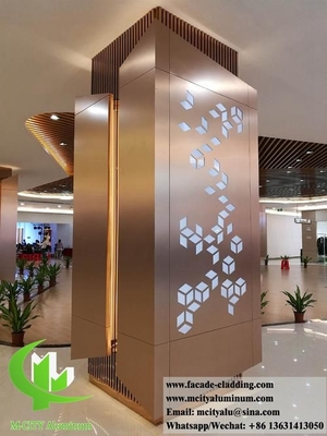 PVDF tela de alumínio revestida de metal de espessura de 3 mm para decorar fachada, revestimento, coluna da parede do edifício