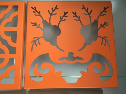 Painel metálico perforado decorativo sob medida, revestido em pó, de espessura de 3 mm, forma quadrada