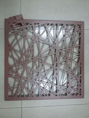 Painel metálico perforado decorativo sob medida, revestido em pó, de espessura de 3 mm, forma quadrada