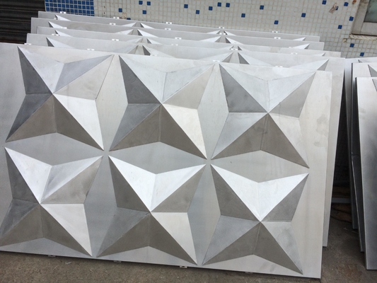 3D design de revestimento de parede de alumínio sólido 3mm soldagem de parede exterior