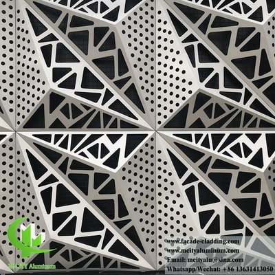 Revestimento de parede de metal personalizado em forma 3D folha de fachada de alumínio 1m x 1m cor de fragmento