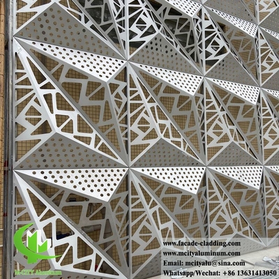 Revestimento de parede de alumínio painéis sólidos 3D Design com padrões decorativos para fachada de edifícios