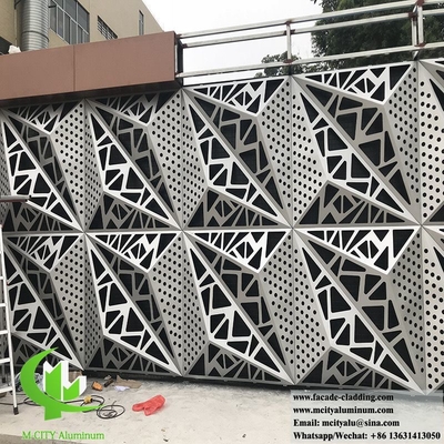 Revestimento de parede de alumínio painéis sólidos 3D Design com padrões decorativos para fachada de edifícios