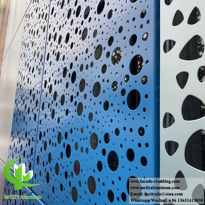 Sistema de revestimento de parede de metal de corte a laser de painéis de fachada de alumínio sólido