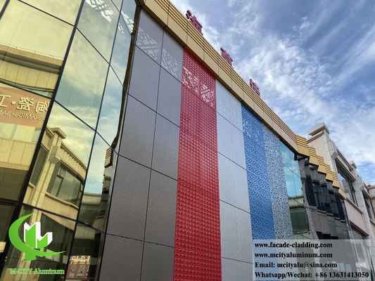 Painéis de alumínio decorativos para paredes de concreto de parede de vidro