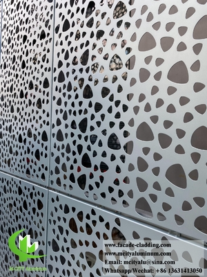 Arquitetura corte a laser revestimento de parede de metal de alumínio revestimento PVDF 15 anos garantia de cor decoração exterior