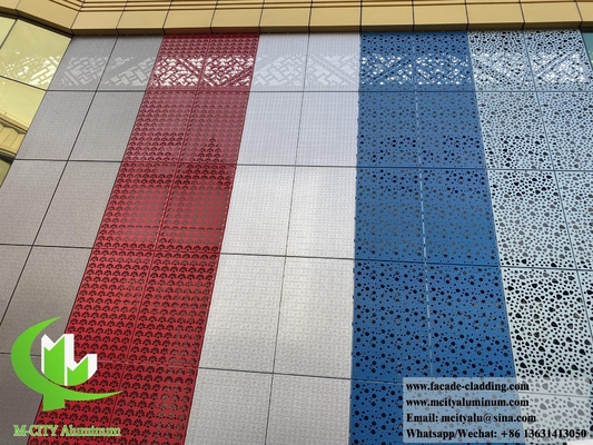 Parede metálica decorativa revestimento fachada de alumínio com padrões de design PVDF 15 anos de garantia de cor