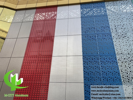 Parede metálica decorativa revestimento fachada de alumínio com padrões de design PVDF 15 anos de garantia de cor
