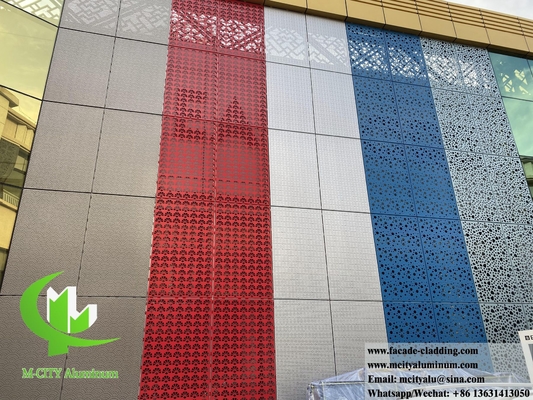 Parede metálica decorativa revestimento fachada de alumínio com padrões de design PVDF 15 anos de garantia de cor