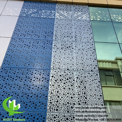 Arquitetura corte a laser revestimento de parede de metal de alumínio revestimento PVDF 15 anos garantia de cor decoração exterior