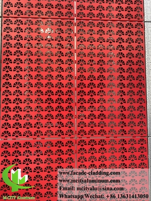 Sistema de revestimento de parede de metal de corte a laser de painéis de fachada de alumínio sólido