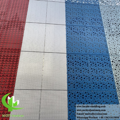 Painéis de revestimento de alumínio perfurados, painéis curvos de facadas de edifícios