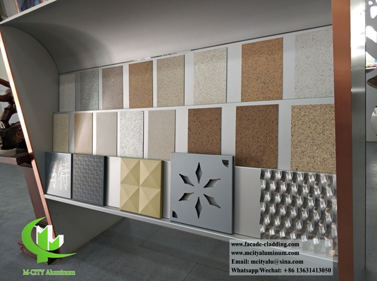 Ecrã decorativo de alumínio com padrões revestimento de fachada metálica em pó revestido de branco