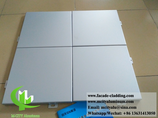 Revestimento Metálico Painéis de Alumínio Sólido PVDF Sliver Cor 1000x2000mm Decoração Exterior Para Parede