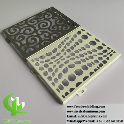 Ecrã de metal cortado a laser painéis de alumínio para edifícios revestimento de parede fachada revestido em pó