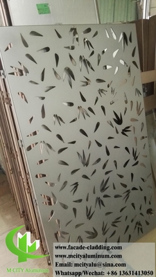 Ecrã de metal cortado a laser painéis de alumínio para edifícios revestimento de parede fachada revestido em pó