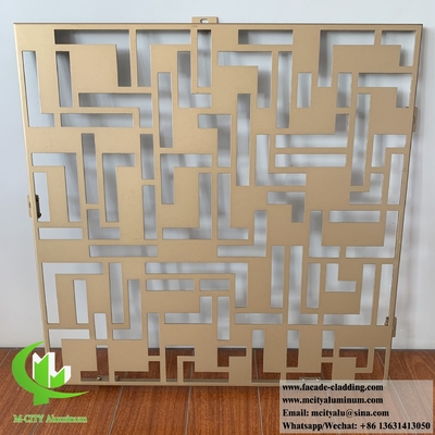 Laser Cut Metal Screen Alumínio fachadas Solid Alumínio Folha com padrões Design