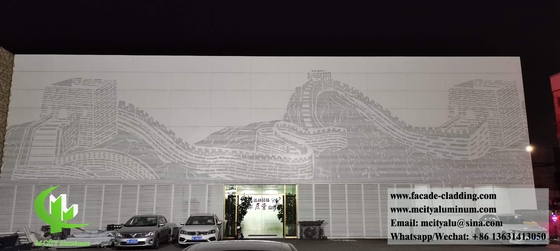 Painel de revestimento de fachada de alumínio Folha de parede de metal Painéis de alumínio sólido em pó revestido de branco