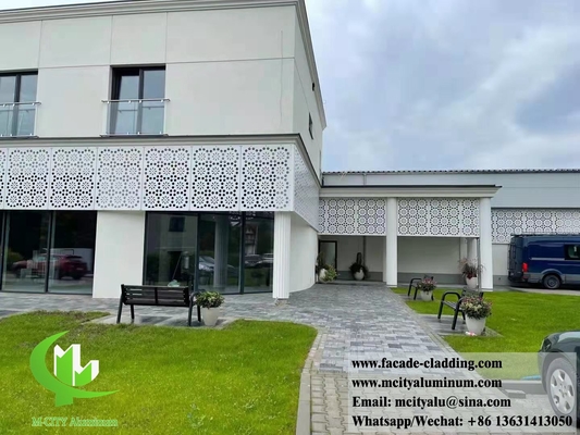 Ecrã de metal decorativo Painéis de alumínio Parede revestimento de fachadas Sistema espessura 3 mm