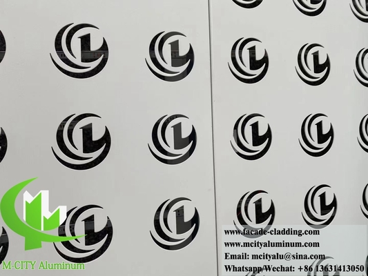 Painéis metálicos de chapa perforada decorativa cortada a laser Painéis de alumínio sólido