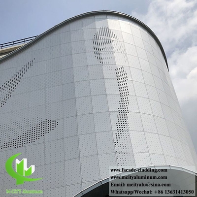 Painéis de revestimento de parede exterior tela de metal ondulada folha de alumínio para edifícios sistema de fachadas