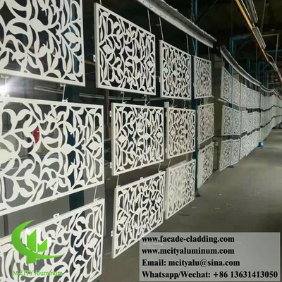 Painéis de revestimento decorativos arquitetônicos Folha de alumínio com padrão de corte a laser