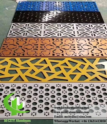 Ecrã de metal decorativo de corte a laser Folha de alumínio Arquitetura Materiais de construção metálicos
