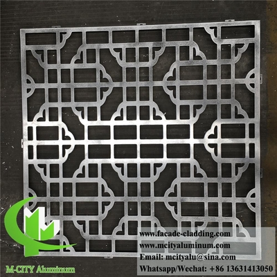 Ecrã de metal decorativo de corte a laser Folha de alumínio Arquitetura Materiais de construção metálicos