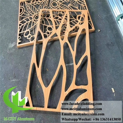 Ecrã decorativo de alumínio de chapa de metal arquitetônica com revestimento anti-ferrugem PVDF