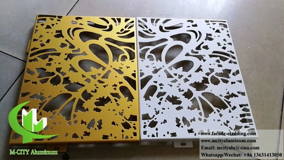 Ecrã decorativo de alumínio de chapa de metal arquitetônica com revestimento anti-ferrugem PVDF