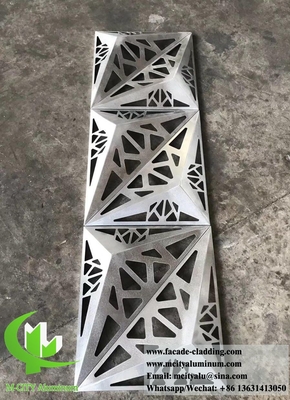 Fases metálicas tela de corte a laser de alumínio forma 3D revestimento de parede exterior decoração arquitetônica