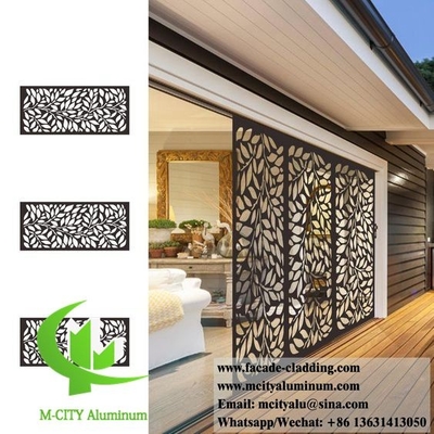 Painéis de privacidade exterior decorativos vedação de metal tela de alumínio com design de corte a laser