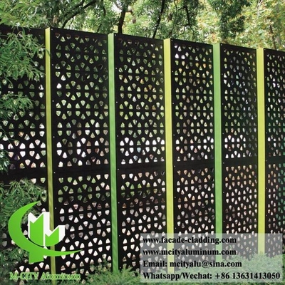 Ecrã de metal arquitetônico com padrões de corte a laser Folha de alumínio 3mm painel anti-ferrugem