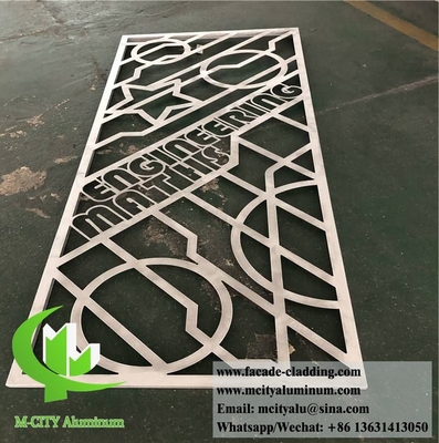 Ecrã de metal Arquitetônico Ecrãs de alumínio com padrão de corte a laser Para cerca Para jardim