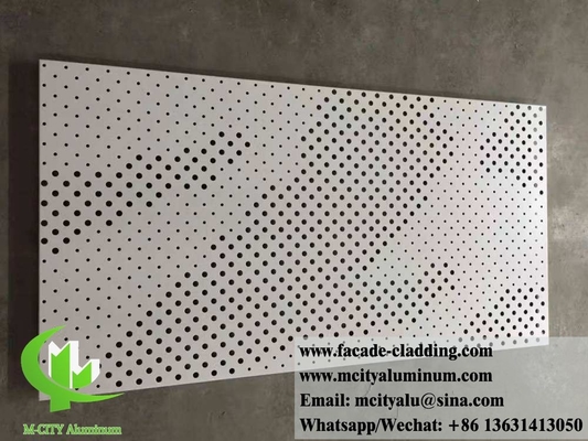 Revestimento de chapas metálicas perfuradas Painéis de alumínio para fachadas de parede Revestimento de colunas